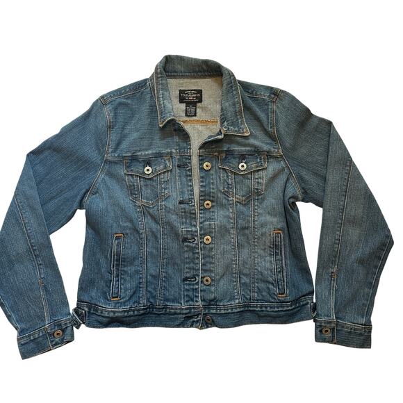 Vintage Y2K Ralph Lauren Polo Jeans Co Black Tag Denim Jacket XL Festival Travel - Picture 2 of 14